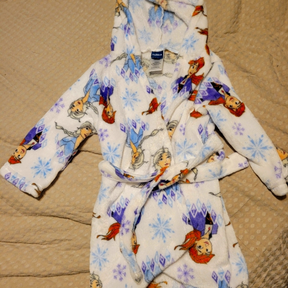 Kids Frozen Pajama Robe - White and Purple